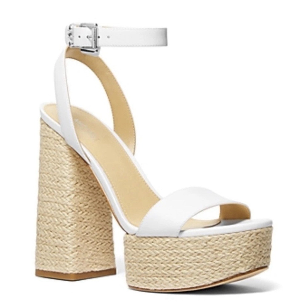 MICHAEL Michael Kors‎ Women's Ashton Ankle-Strap Espadrille White Size 9.5